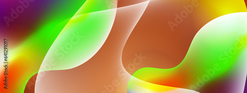 Gradient background with colorful morphing shapes. Metaball spheres. Morphing colorful blobs. Vector 3d illustration. Abstract 3d background. Liquid colors. Decoration for banner or sign design