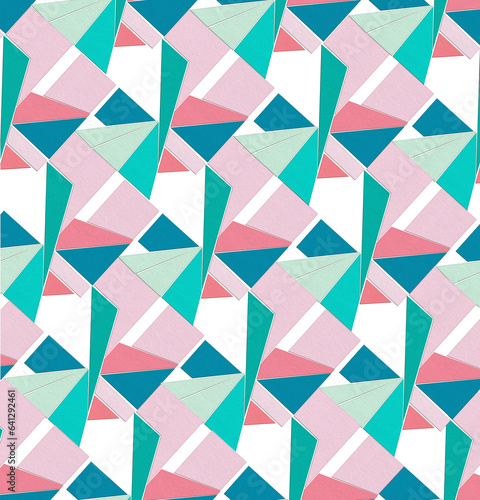 seamless pattern, geometric pattern, trend colors, pastel palette