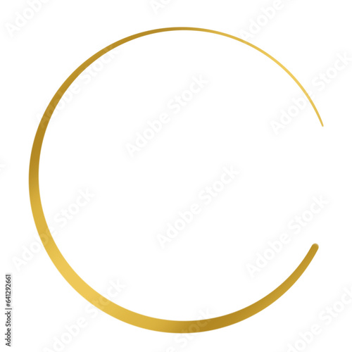 Gold circle frame. 