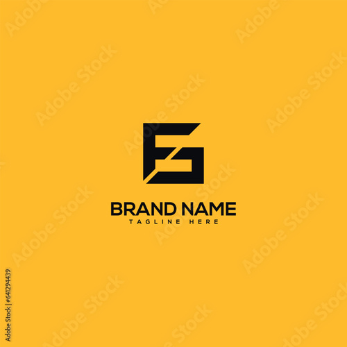 Abstract initial letter FS SF logo design template - vector