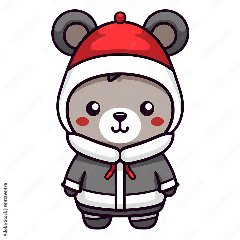 Cute Christmas Panda Clipart Illustration Cute Christmas Panda Clipart Illustration