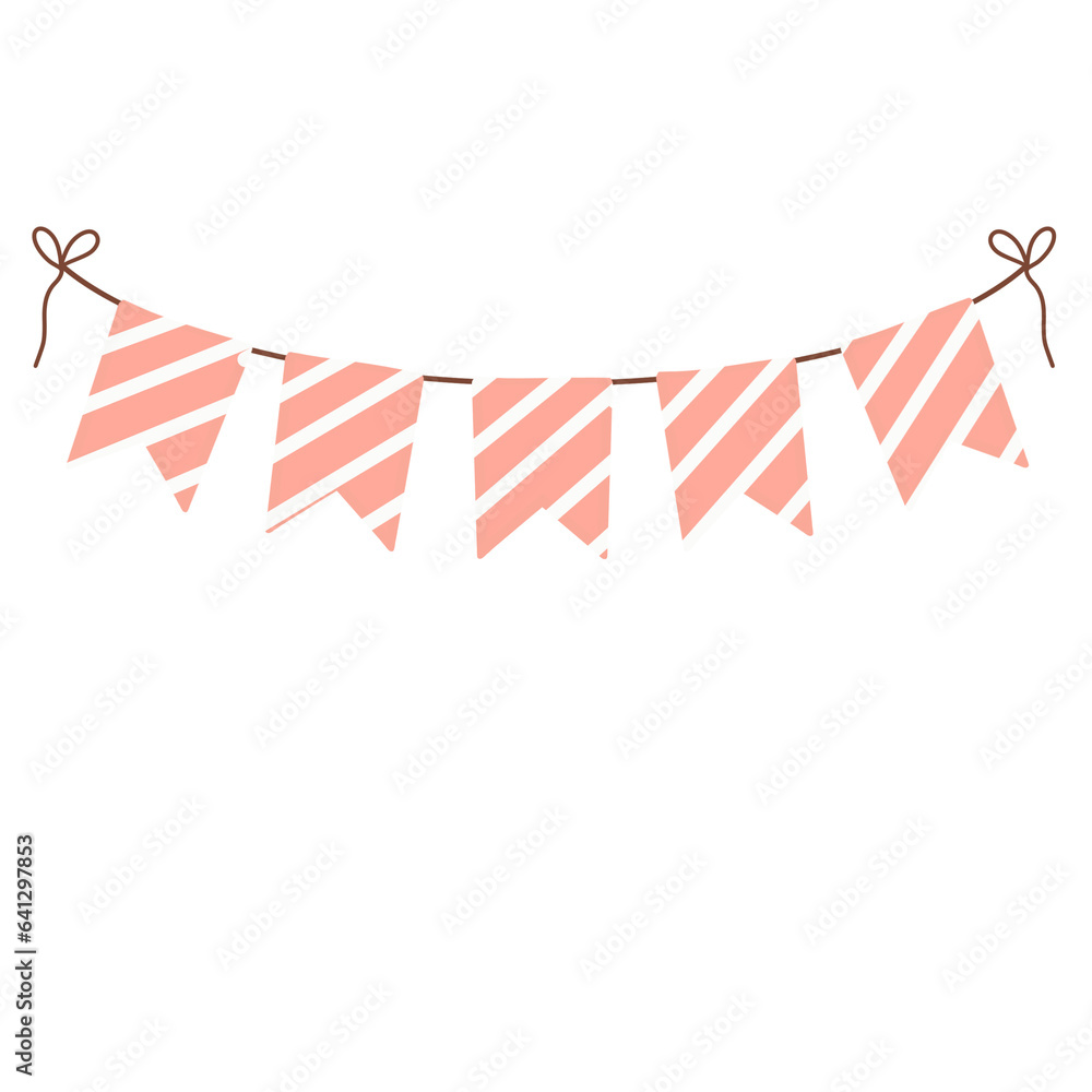 Fototapeta premium Orange pennants Party flag.