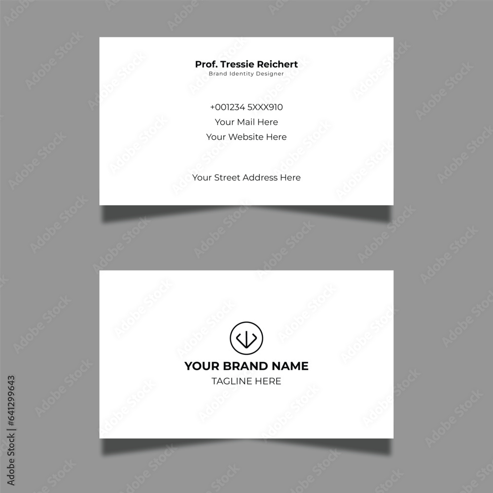 Flat design minimal business card