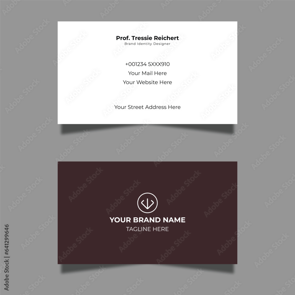 Professional real estate agent business card