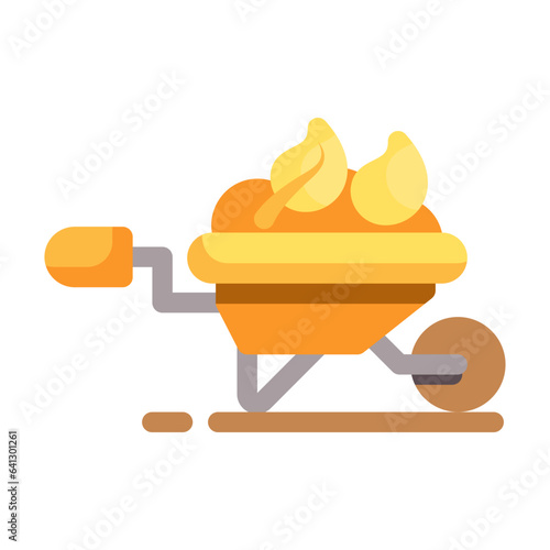 wheel barrow line icon best for web design