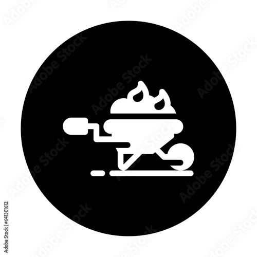 wheel barrow line icon best for web design