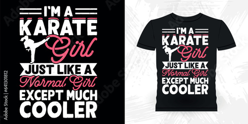 Mother's Day Mom Lover Funny Karate Training Retro Vintage Karate T-shirt Design