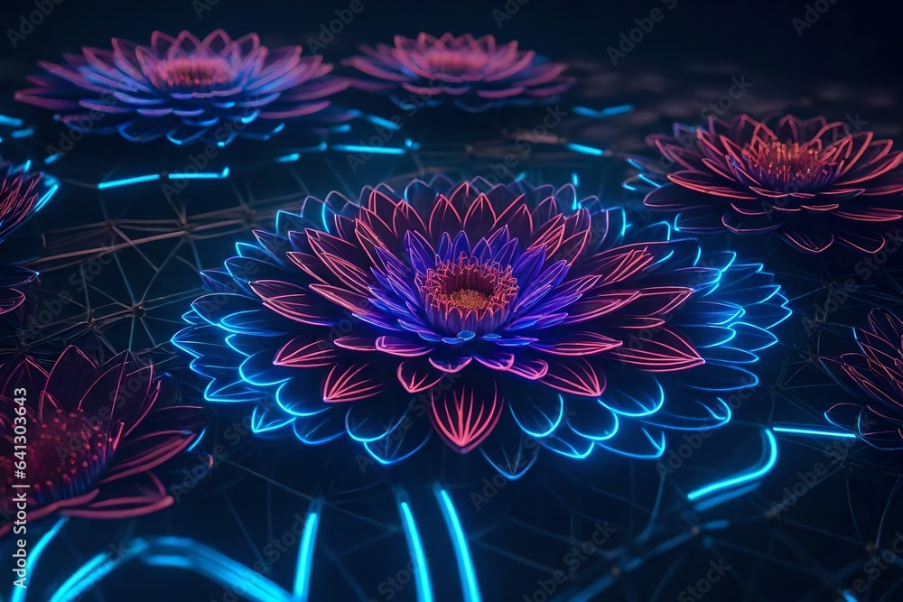 abstract floral background generated by AI technology abstract floral background generated by AI technology
