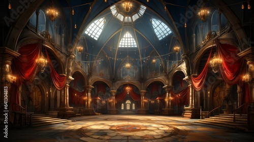 Circus background. Generative AI.