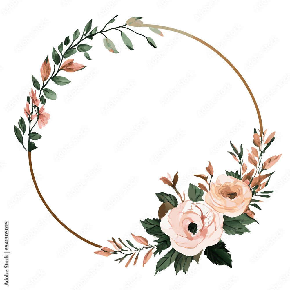 Fototapeta premium Floral frame and border PNG transparent