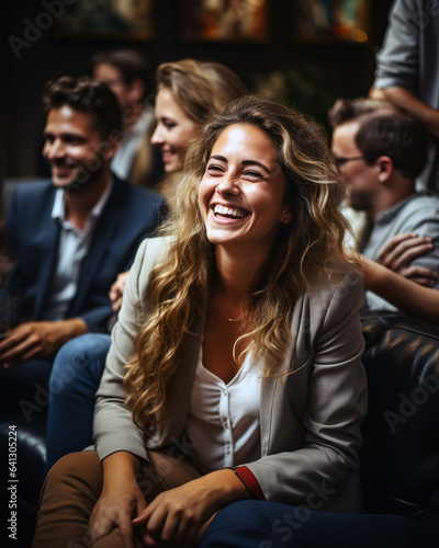 group of people sitting in a bar