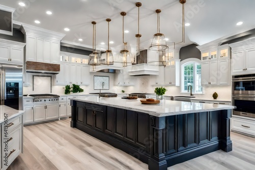 Modern kitchen interior with kitchen furniture