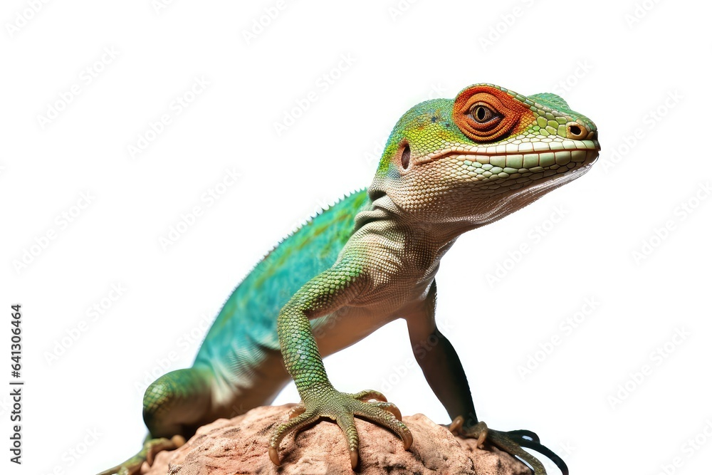 Obraz premium Lizard photo realistic illustration - Generative AI.