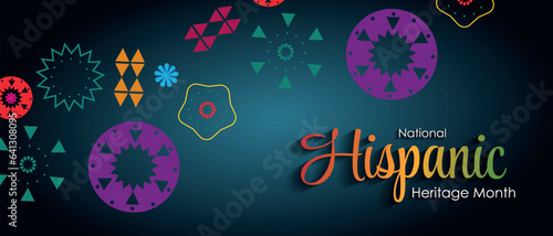 Hispanic National Heritage Month in September and October. Hispanic and Latino culture. Latin American patterns. Vector