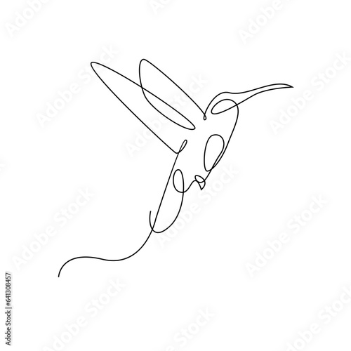 hummingbird line illustration