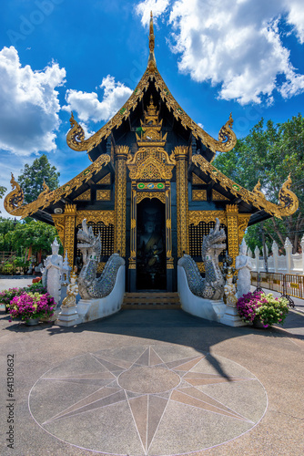 Sanctuary of Inthakhin Sadue Muang Temple in city center of Chiang Mai, Thailand.