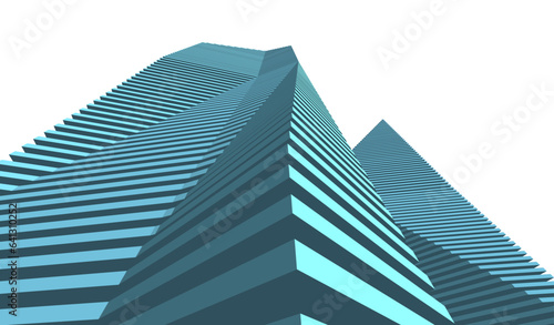 Abstract architecture vector 3d drawing