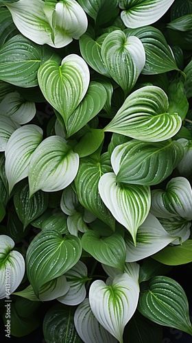 Wallpaper Mural Decorative backgrounds of green leaves with water drops Torontodigital.ca