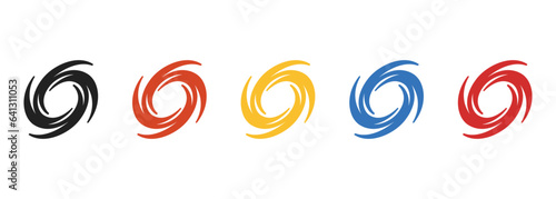 Hurricane symbol. Typhoon, storm, twister, vortex illustration design in abstract style.