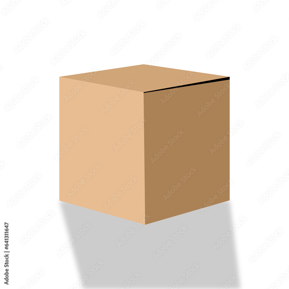 Fototapeta premium Vector isolated box packaging, realistic isolated cartoon box, vector illustration, cosmetics box vector