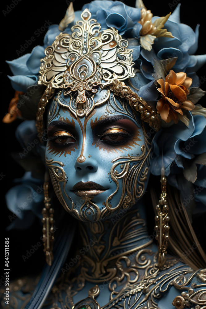 Venetian carnival mask, close-up, selective focus Venetian carnival mask, close-up, selective focus