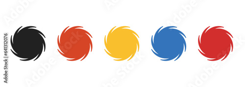 Hurricane symbol. Typhoon, storm, twister, vortex illustration design in abstract style.