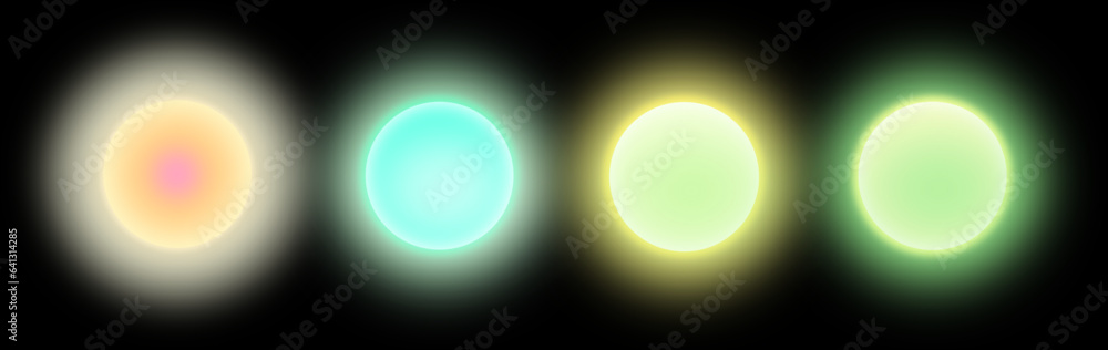 Aura lights, Halo lights, round colorful blur