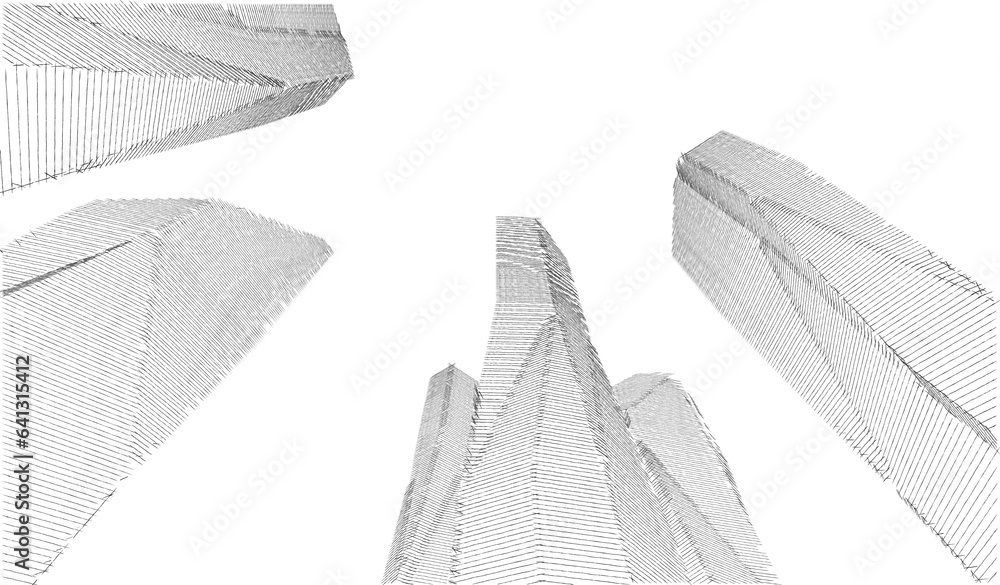 Fototapeta premium Abstract architectural background 3d rendering 3d illustration