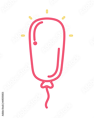 neon I helium balloon