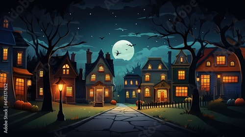 Scary Cartoon Village during the Halloween Event.