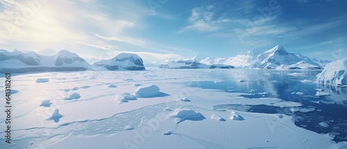 Amazing Drone Shot of the Antartica during Winter Season.