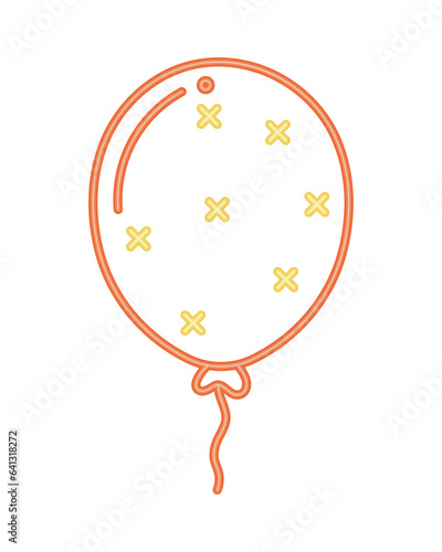 neon helium balloon illustration