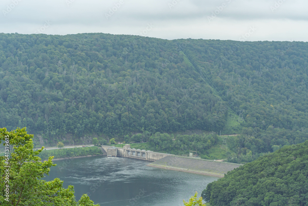 Allegheny state foresst dam from high up 