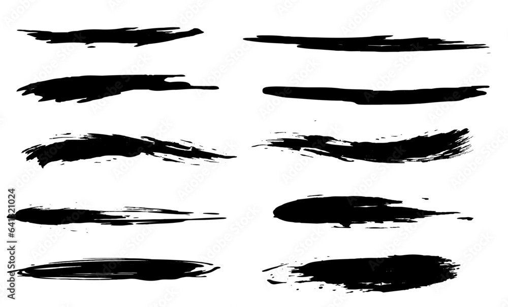 墨で描かれたブラシストローク 墨で描かれたブラシストローク