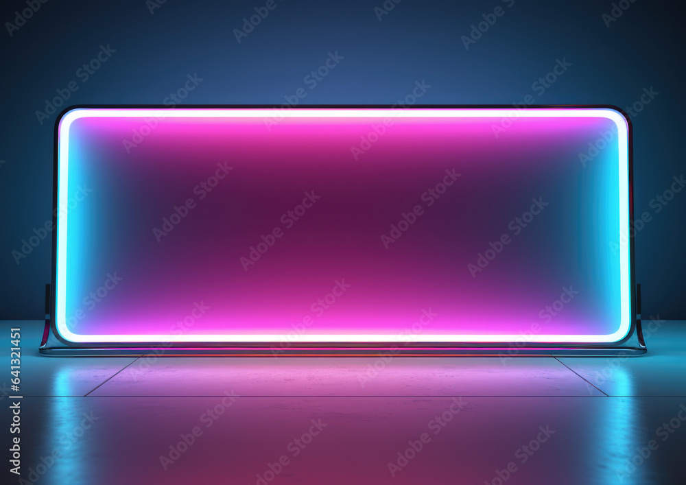 Illuminated board or billboard, with LED strips Illuminated board or billboard, with LED strips