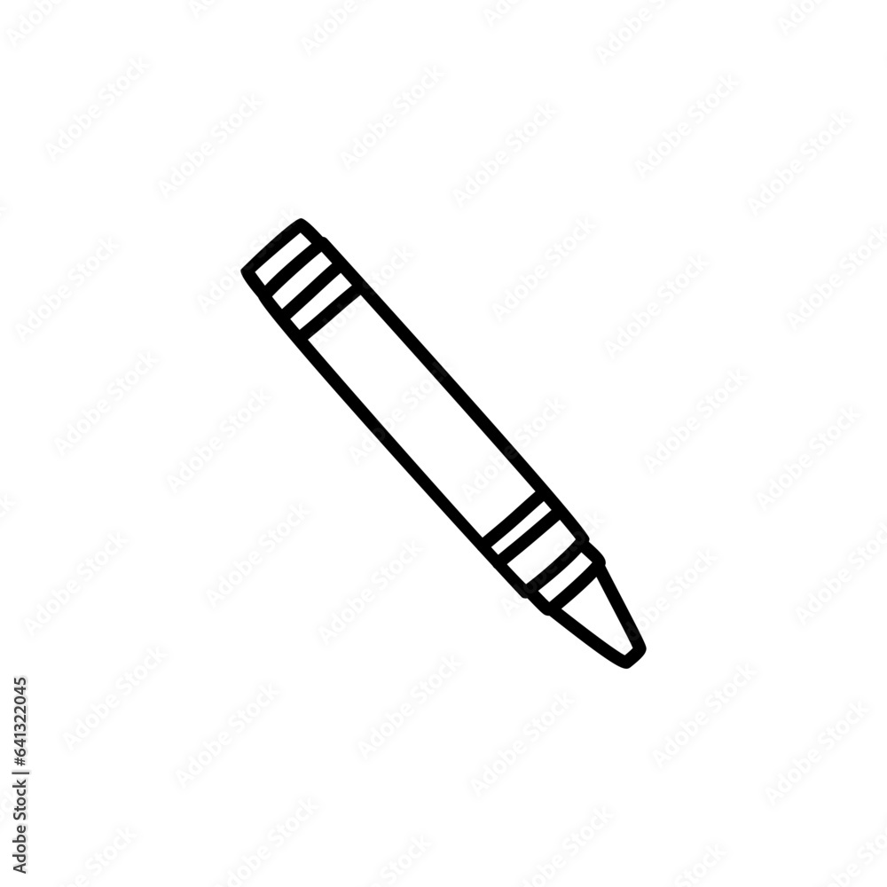 Hand Drawn crayon in doodle style isolated on background Hand Drawn crayon in doodle style isolated on background