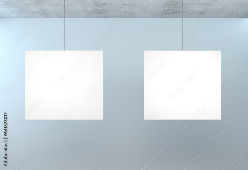 There are two empty squares hanging There are two empty squares hanging