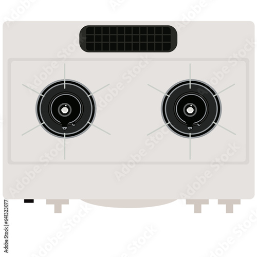 イラスト素材　ガスコンロ　家電　電化製品　ベクター