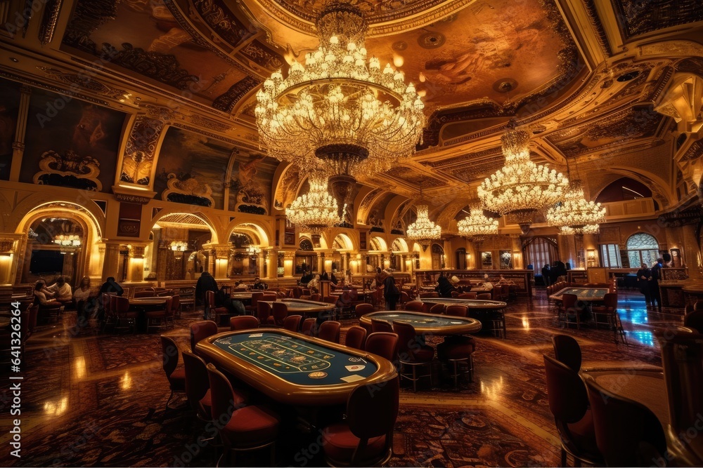 Obraz premium Luxury and elegant casino, generative AI