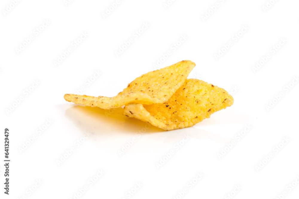 Salted corn snack nachos chips