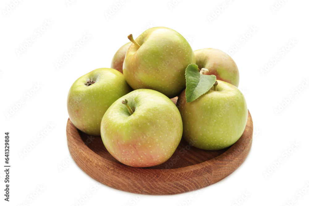 Plate with fresh ripe red apples isolated on white background Plate with fresh ripe red apples isolated on white background