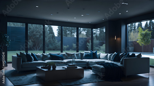 Modern living room where smart home devices seamlessly interact.
