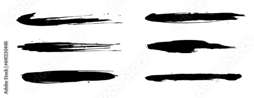 Brush strokes drawn with ink