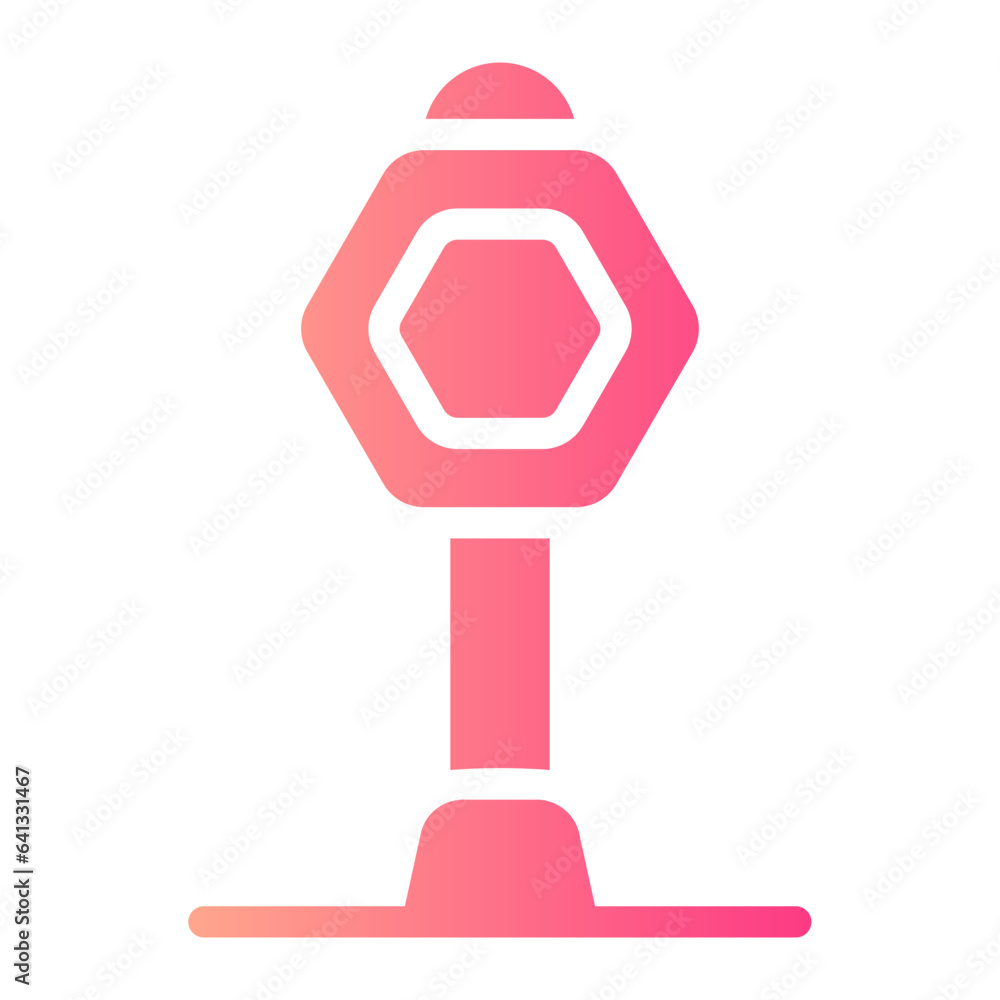 Obraz premium stop sign gradient icon