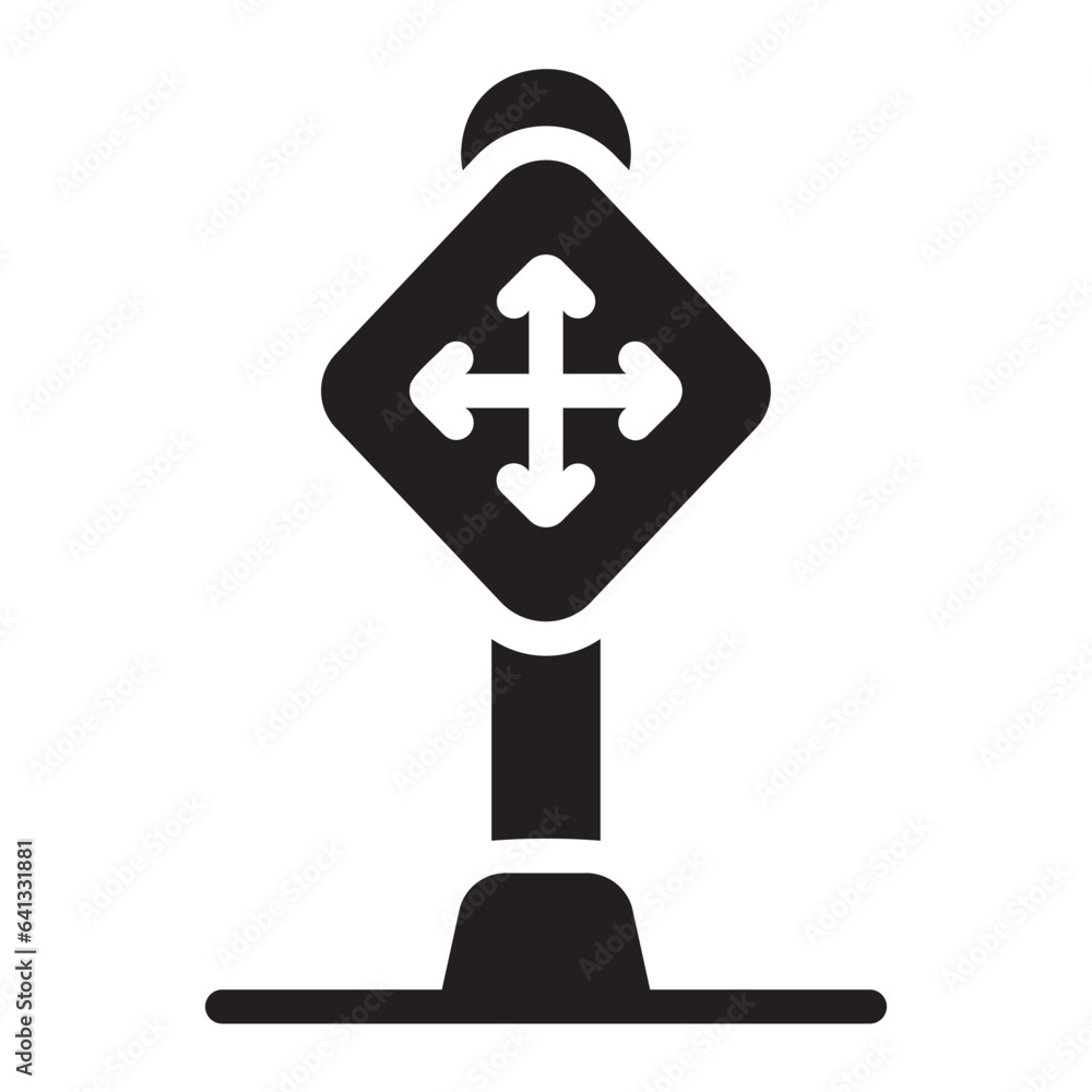 intersection glyph icon intersection glyph icon