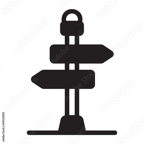 street sign glyph icon