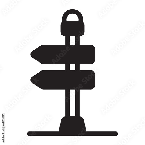 street sign glyph icon