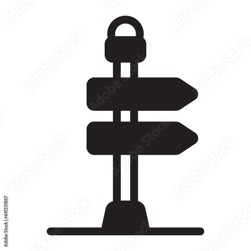 directional sign glyph icon photo