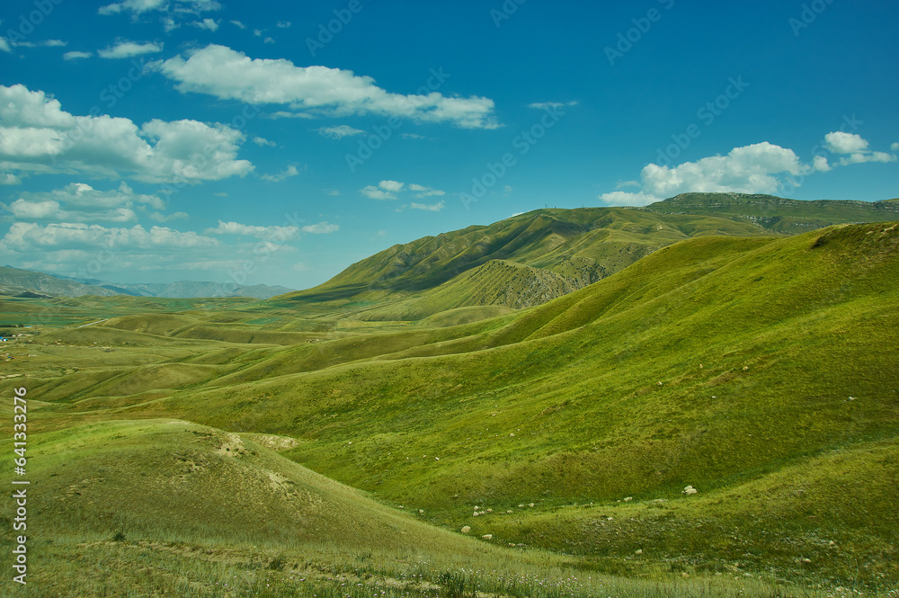 Mountain plateau, road to Kazarman,  Kyrgyzstan