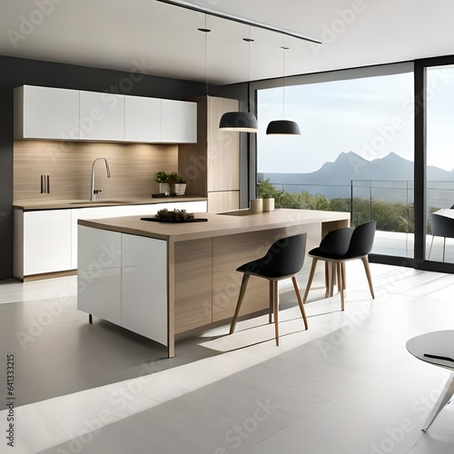 modern kitchen interior 